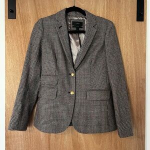 J Crew blazer wool houndstooth arm patch size 4